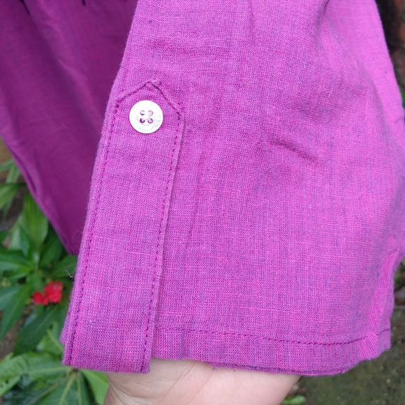 Purple Embroidered Kurta, XL - Picture 4 of 7